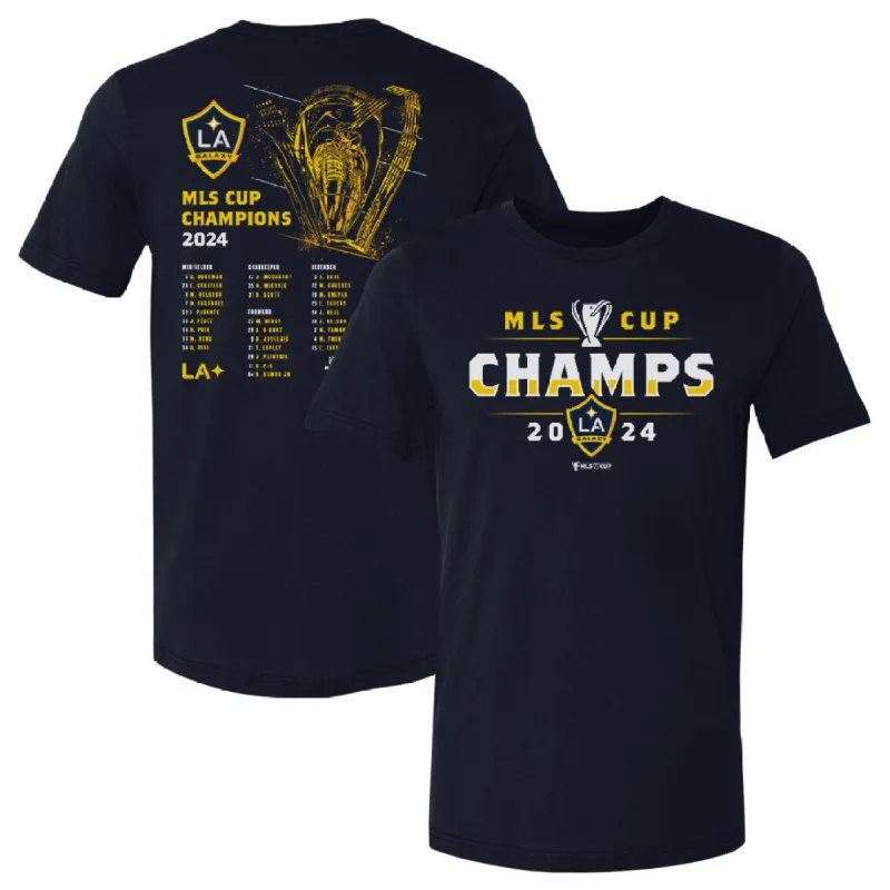 LA Galaxy 2024 MLS Cup Champs Roster F&B WHT sold by 500 Level
