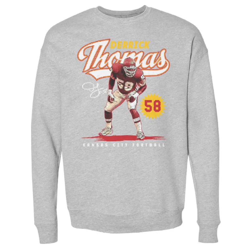 Derrick Thomas Kansas City Vintage Script WHT sold by 500 Level
