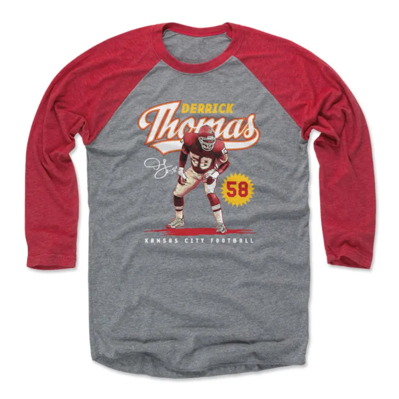 Derrick Thomas Kansas City Vintage Script WHT sold by 500 Level