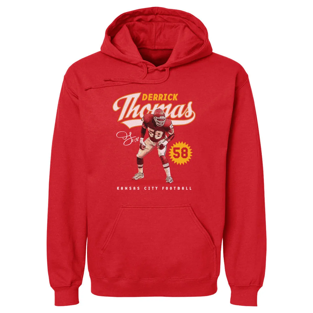 Derrick Thomas Kansas City Vintage Script WHT sold by 500 Level