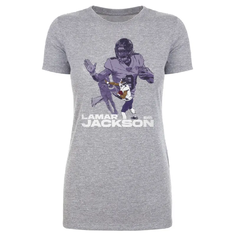 Lamar Jackson Baltimore Stiff Arm WHT sold by 500 Level