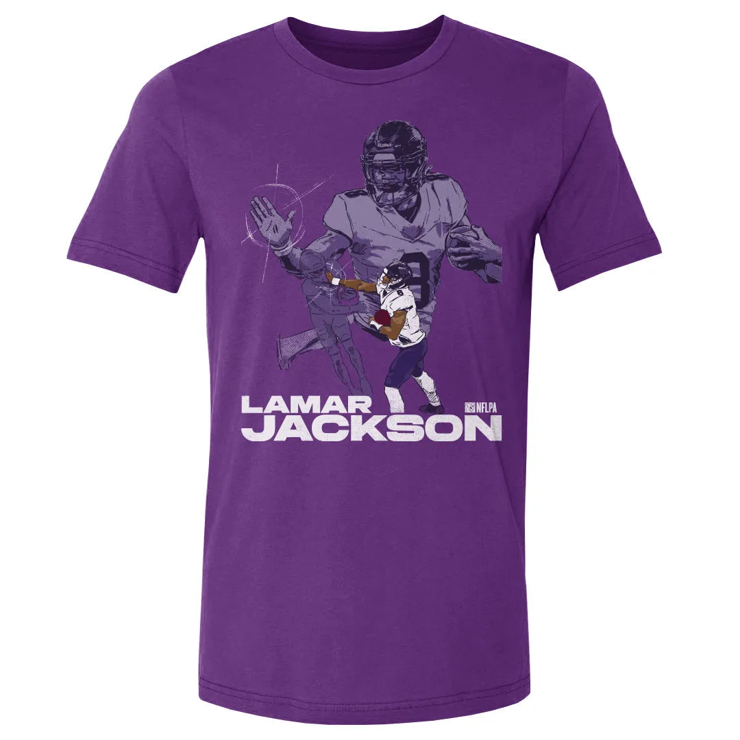 Lamar Jackson Baltimore Stiff Arm WHT sold by 500 Level