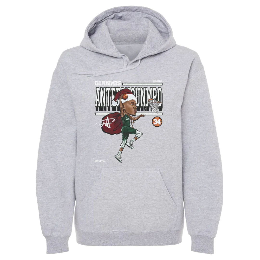 Giannis Antetokounmpo Cartoon Santa Hat WHT sold by 500 Level