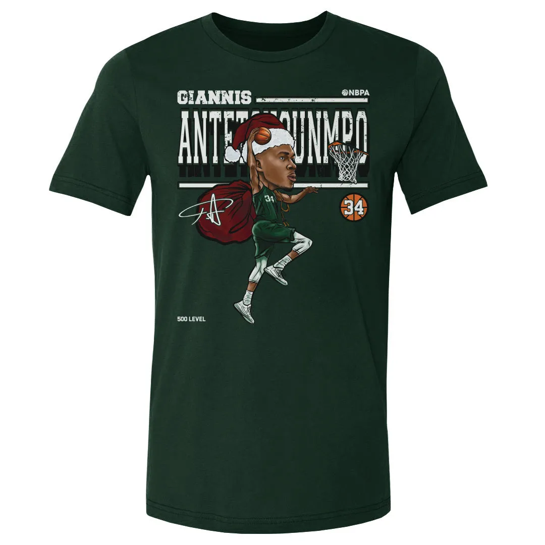 Giannis Antetokounmpo Cartoon Santa Hat WHT sold by 500 Level product image thumbnail 3