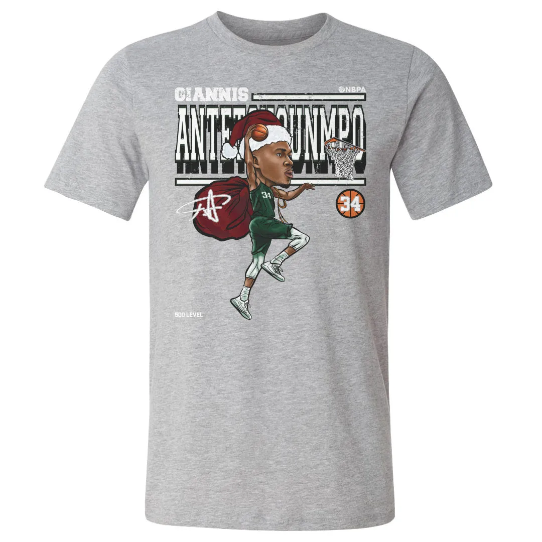 Giannis Antetokounmpo Cartoon Santa Hat WHT sold by 500 Level
