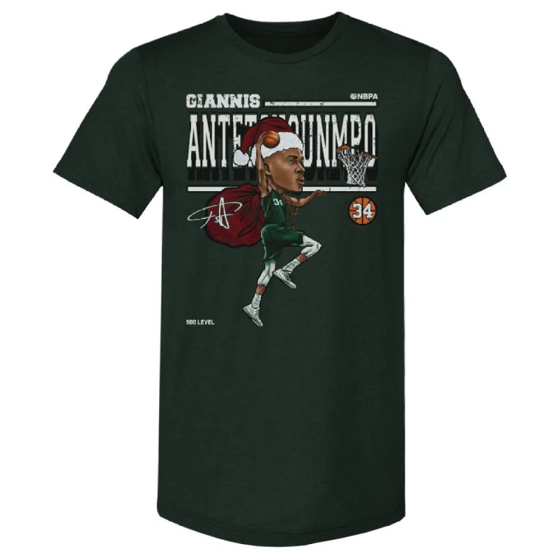 Giannis Antetokounmpo Cartoon Santa Hat WHT sold by 500 Level