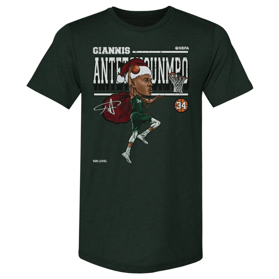 Giannis Antetokounmpo Cartoon Santa Hat WHT sold by 500 Level