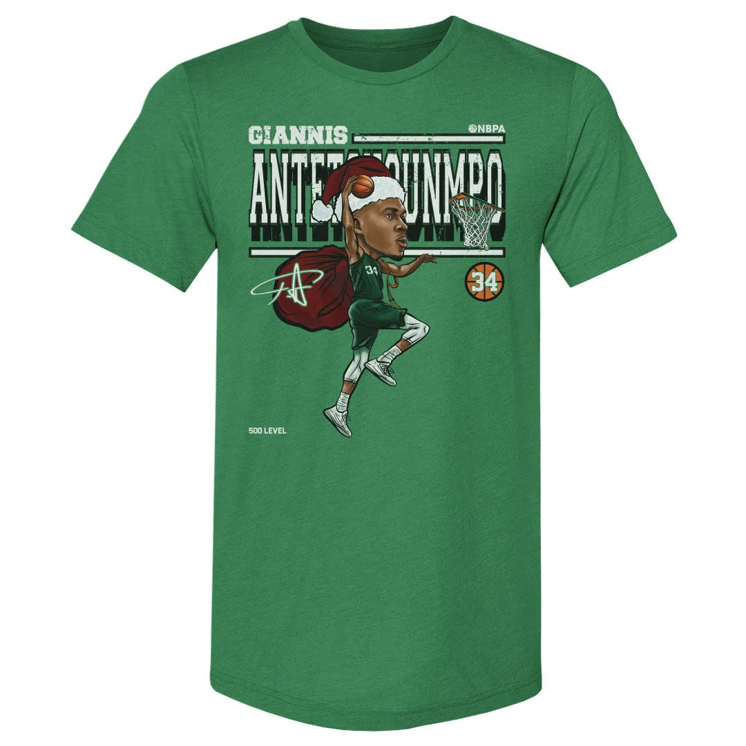 Giannis Antetokounmpo Cartoon Santa Hat WHT sold by 500 Level product image thumbnail 2
