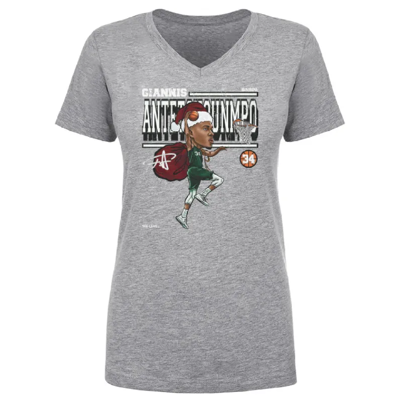 Giannis Antetokounmpo Cartoon Santa Hat WHT sold by 500 Level
