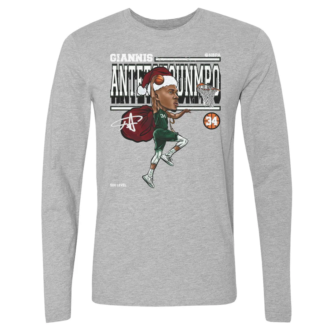 Giannis Antetokounmpo Cartoon Santa Hat WHT sold by 500 Level