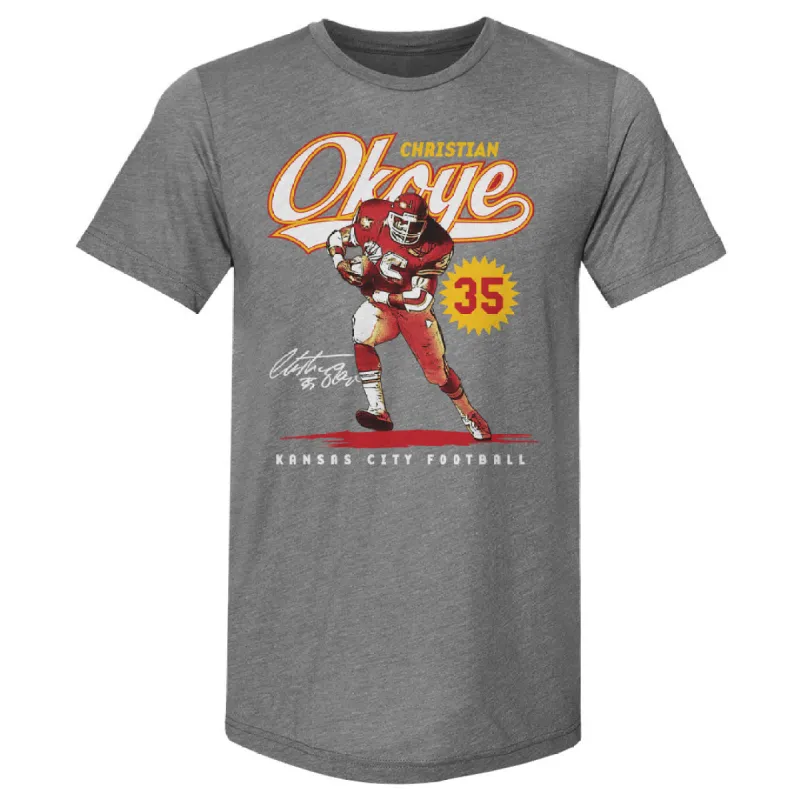 Christian Okoye Kansas City Vintage Script WHT sold by 500 Level