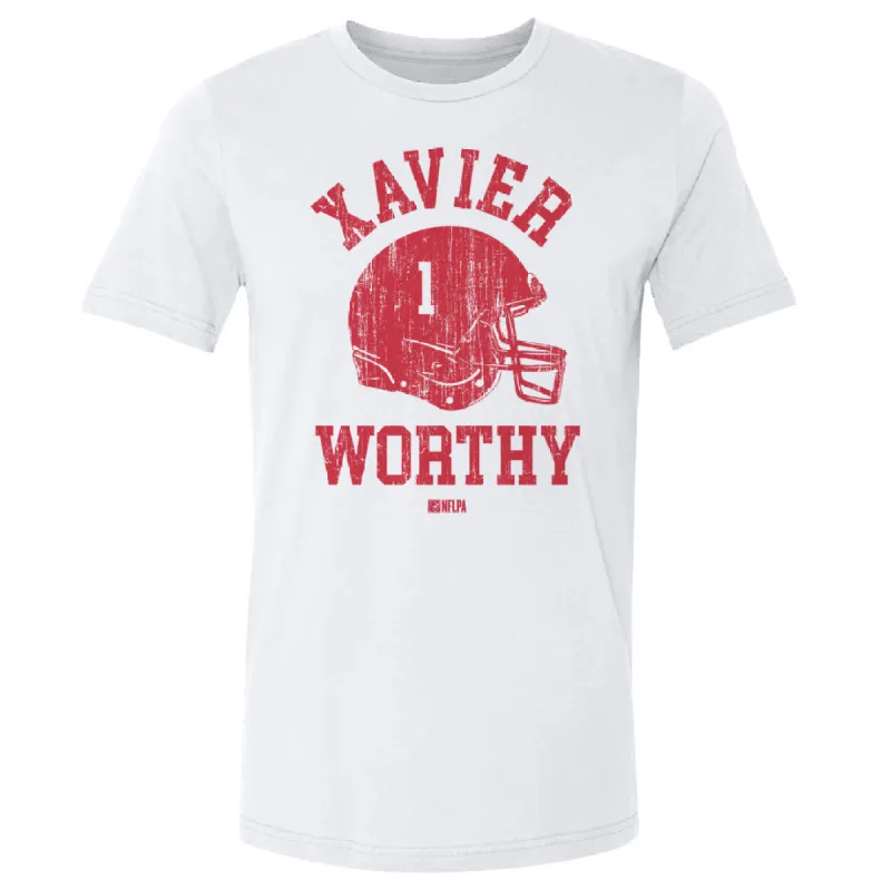 Xavier Worthy Kansas City Helmet Font sold by 500 Level