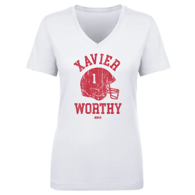 Xavier Worthy Kansas City Helmet Font sold by 500 Level