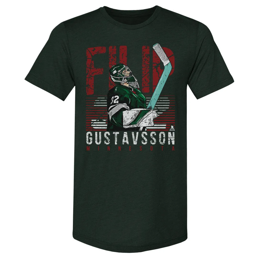 Filip Gustavsson Minnesota Player Name WHT sold by 500 Level