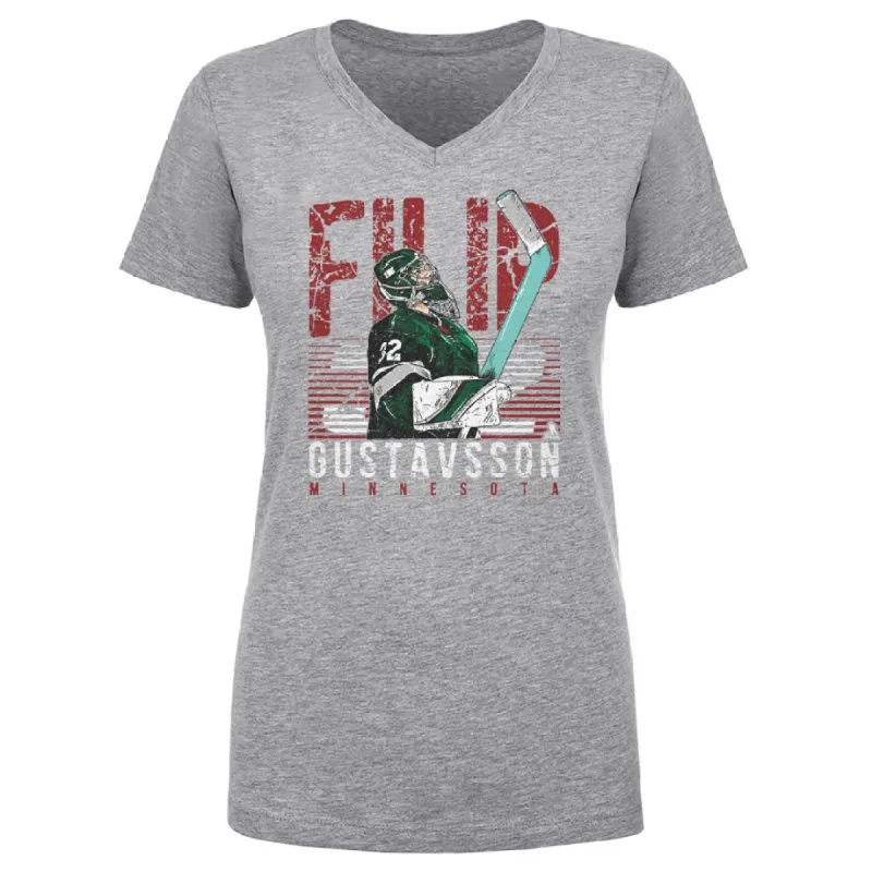 Filip Gustavsson Minnesota Player Name WHT sold by 500 Level