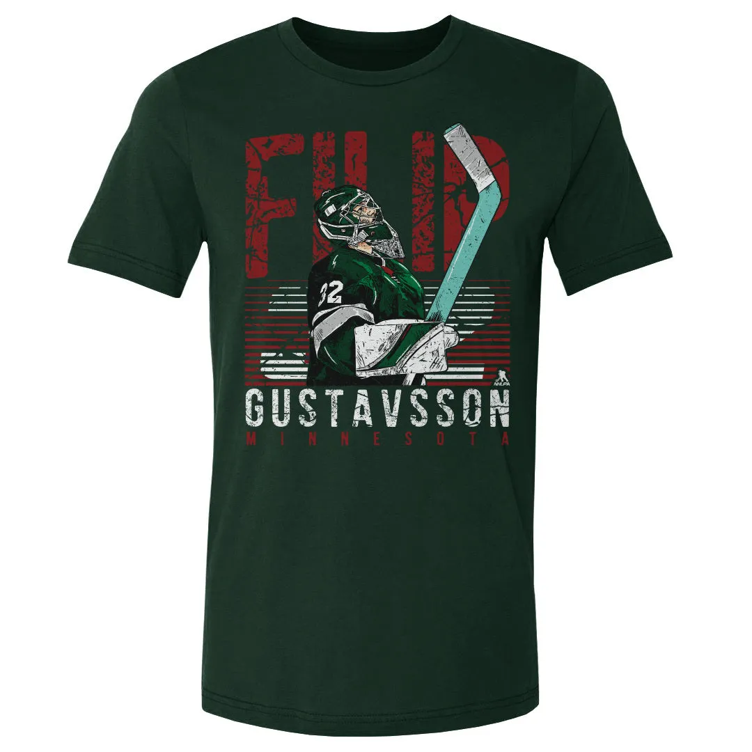 Filip Gustavsson Minnesota Player Name WHT sold by 500 Level