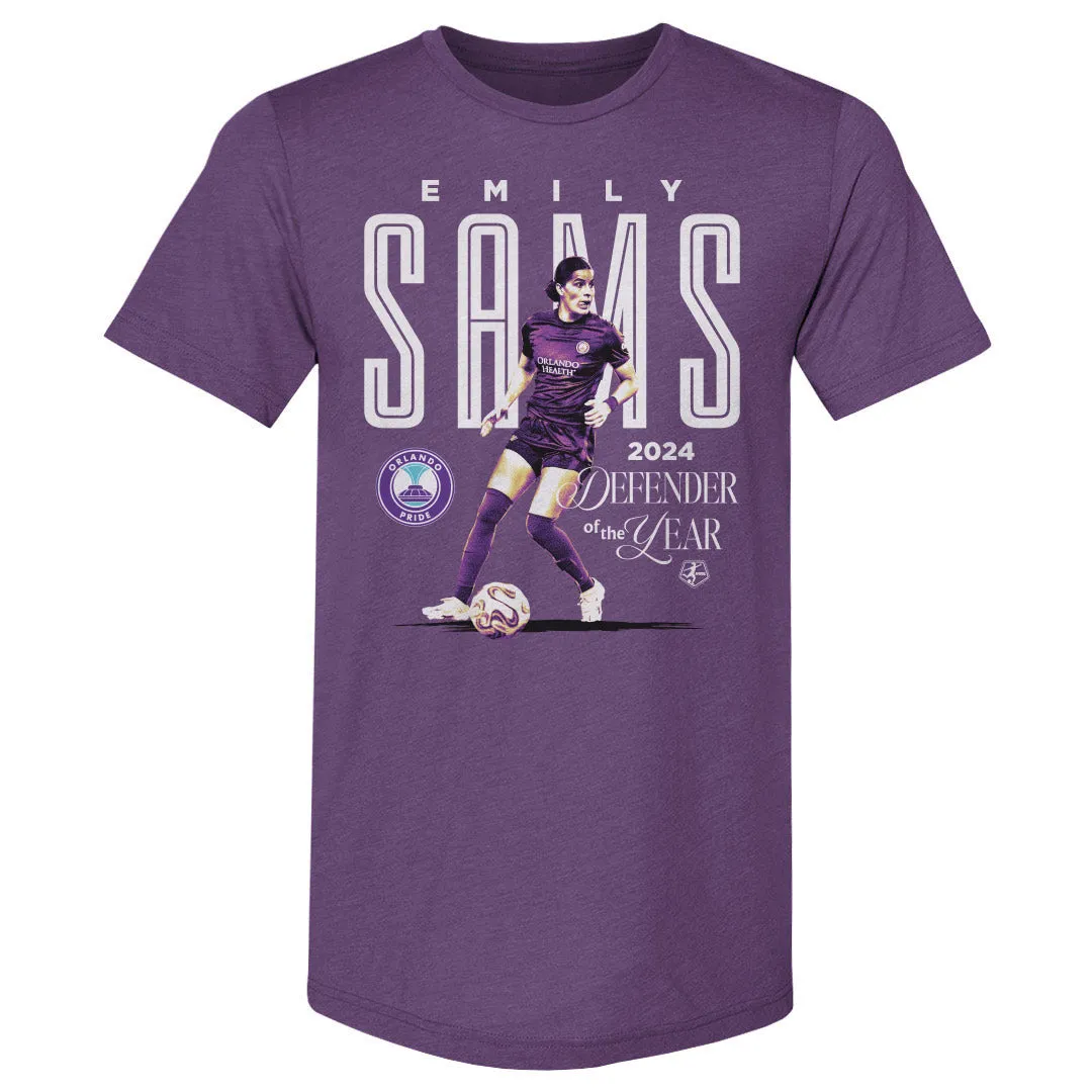 Emily Sams Orlando Pride 2024 Defender Of The Year WHT sold by 500 Level product image thumbnail 3