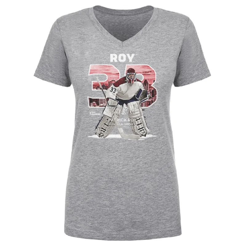 Patrick Roy Montreal Throwback WHT sold by 500 Level