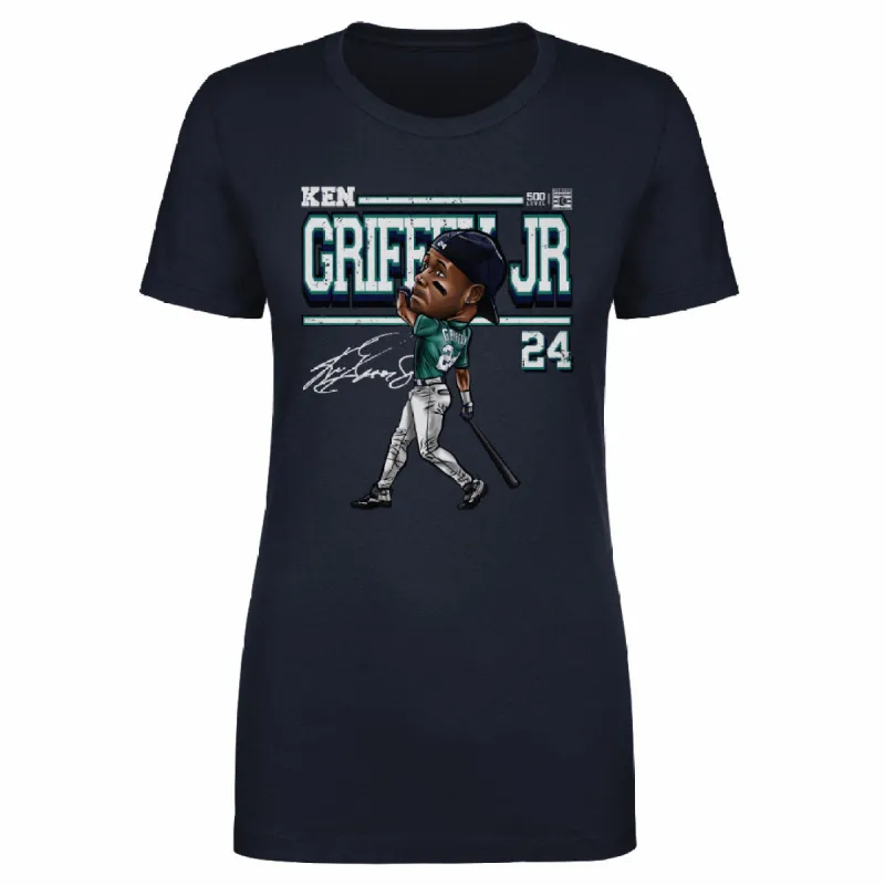 Ken Griffey Jr. Seattle Derby Cartoon WHT sold by 500 Level