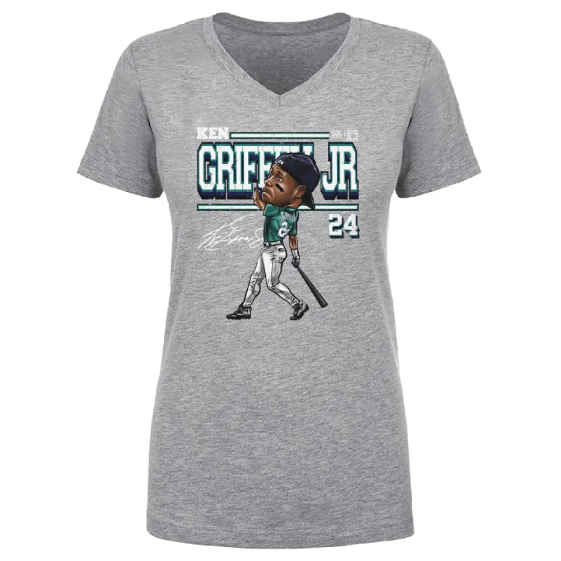 Ken Griffey Jr. Seattle Derby Cartoon WHT sold by 500 Level