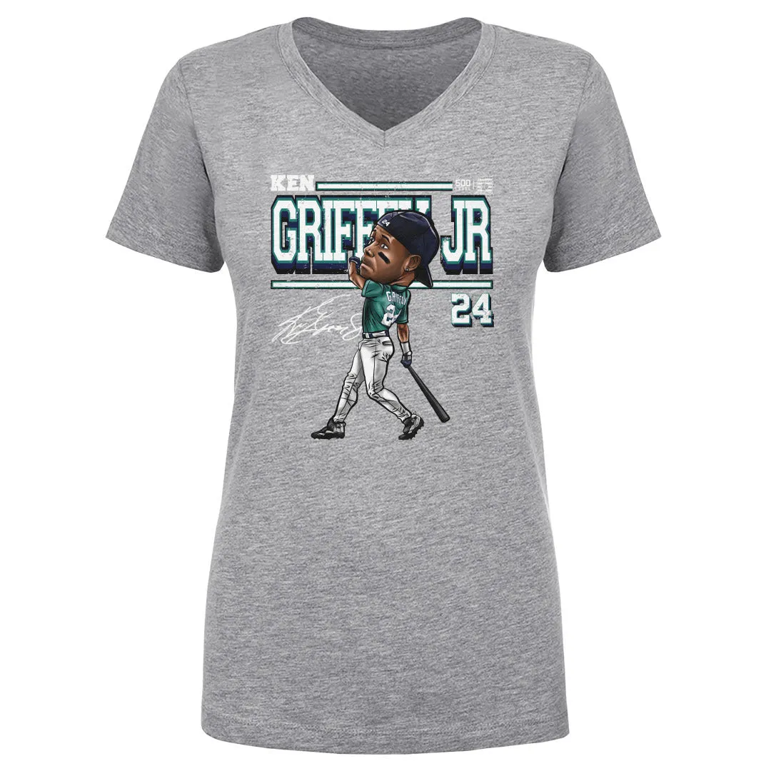 Ken Griffey Jr. Seattle Derby Cartoon WHT sold by 500 Level
