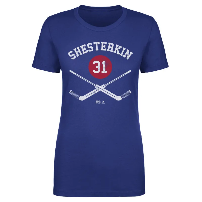 Igor Shesterkin New York R Goalie Sticks WHT sold by 500 Level