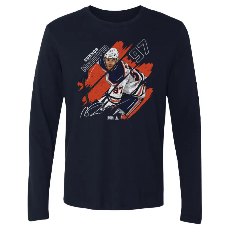 Connor McDavid Edmonton Stripes WHT sold by 500 Level