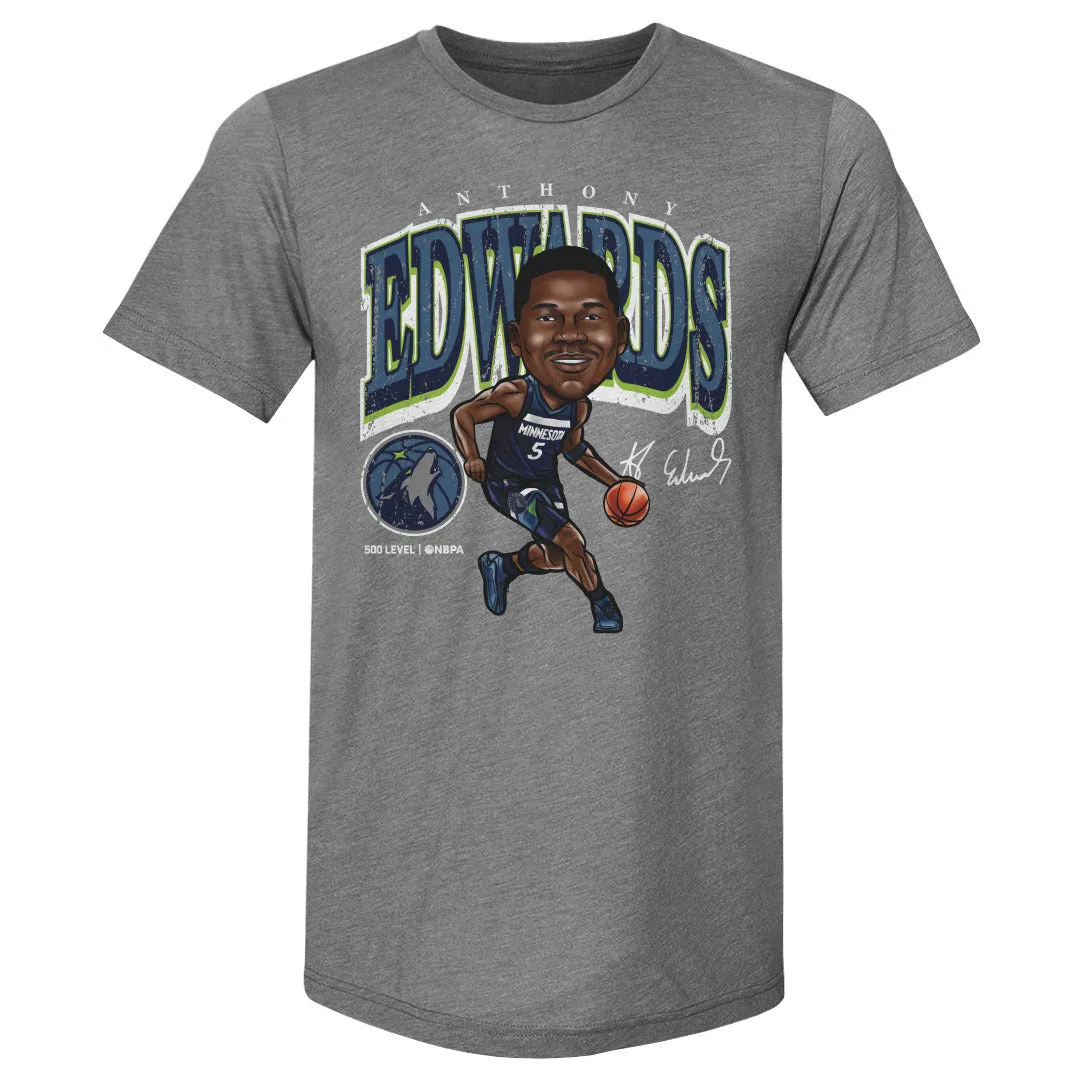 Anthony Edwards Minnesota Timberwolves Cartoon WHT sold by 500 Level