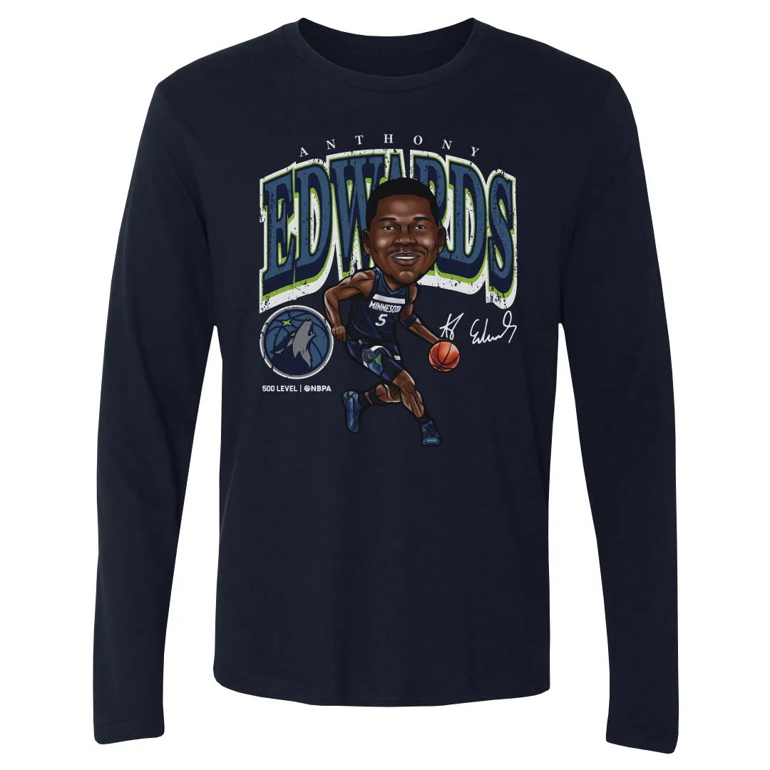 Anthony Edwards Minnesota Timberwolves Cartoon WHT sold by 500 Level product image thumbnail 2