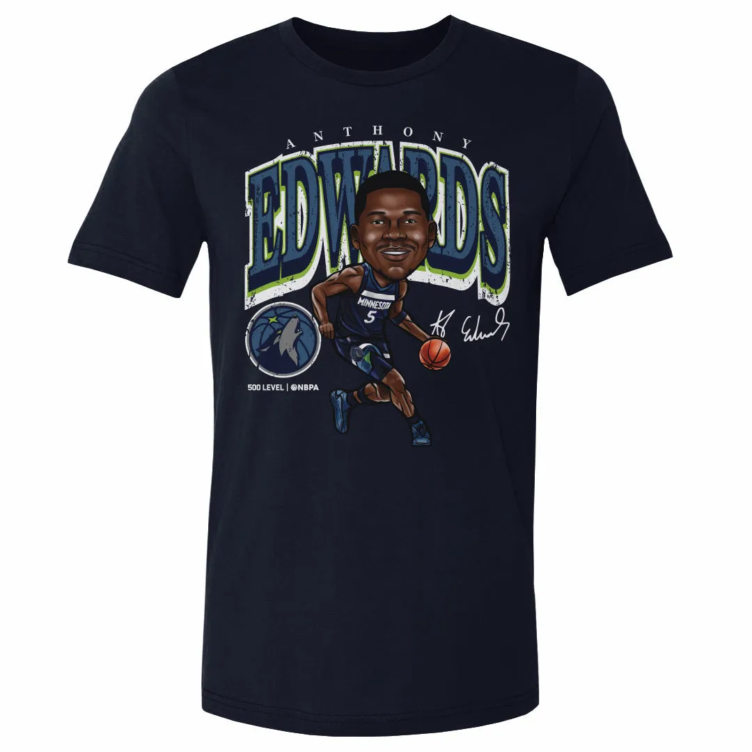 Anthony Edwards Minnesota Timberwolves Cartoon WHT sold by 500 Level