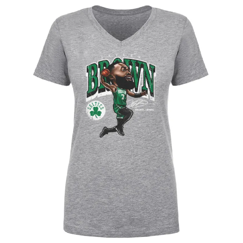 Jaylen Brown Boston Celtics Cartoon WHT sold by 500 Level