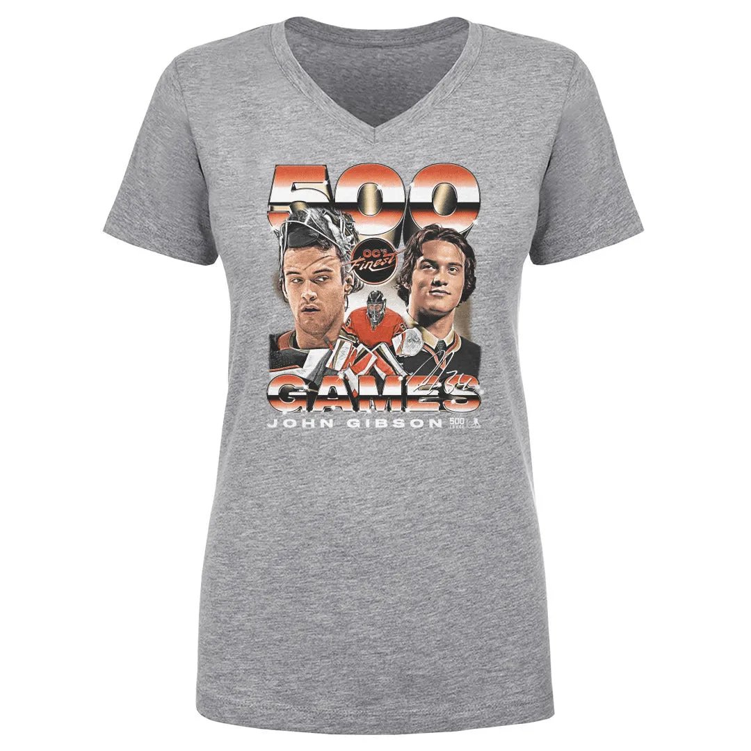 John Gibson Anaheim 500th Game Vintage WHT sold by 500 Level