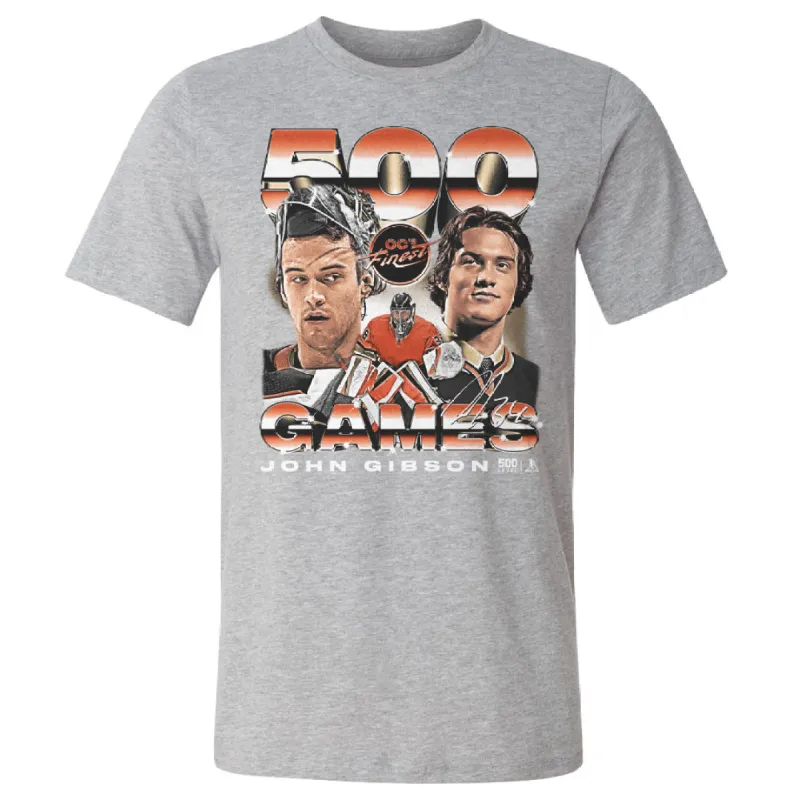 John Gibson Anaheim 500th Game Vintage WHT sold by 500 Level