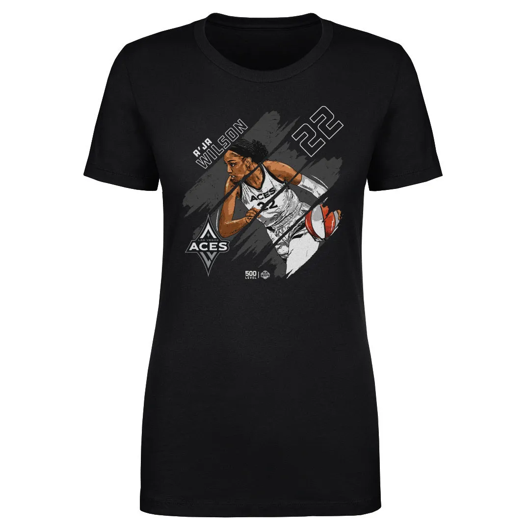 A'ja Wilson Las Vegas Aces Stripes WHT sold by 500 Level