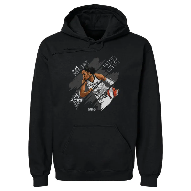 A'ja Wilson Las Vegas Aces Stripes WHT sold by 500 Level