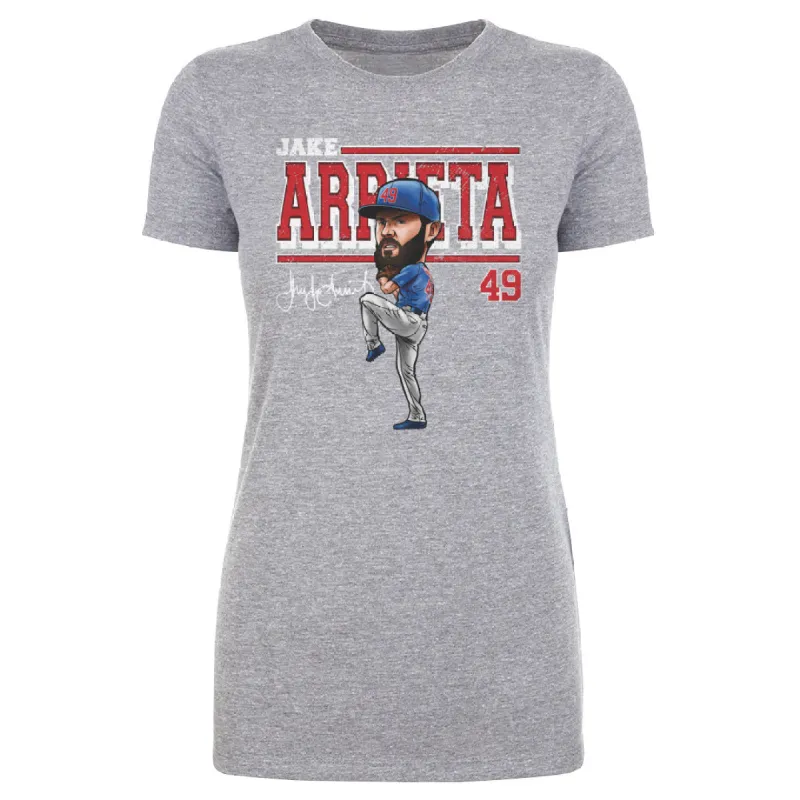 Jake Arrieta Chicago C Cartoon WHT sold by 500 Level