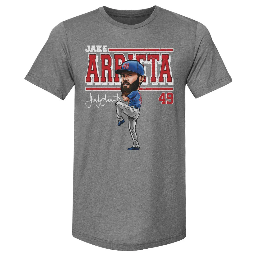 Jake Arrieta Chicago C Cartoon WHT sold by 500 Level