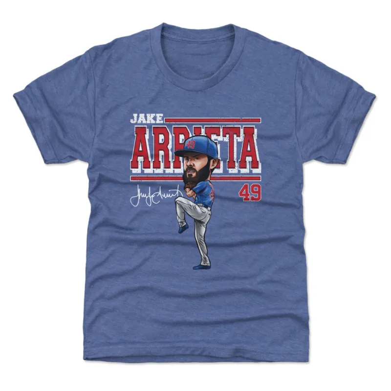 Jake Arrieta Chicago C Cartoon WHT sold by 500 Level