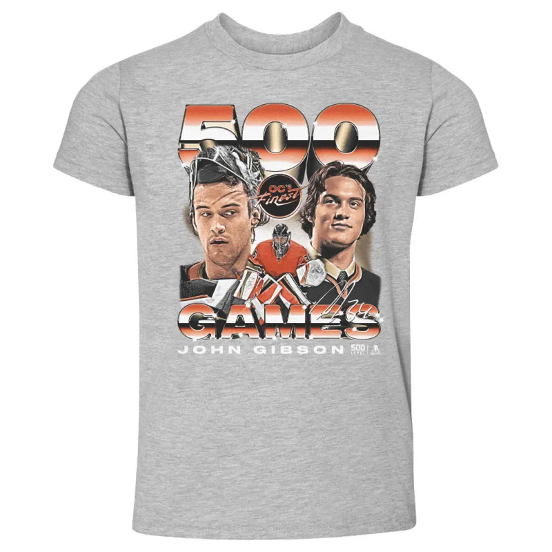 John Gibson Anaheim 500th Game Vintage WHT sold by 500 Level