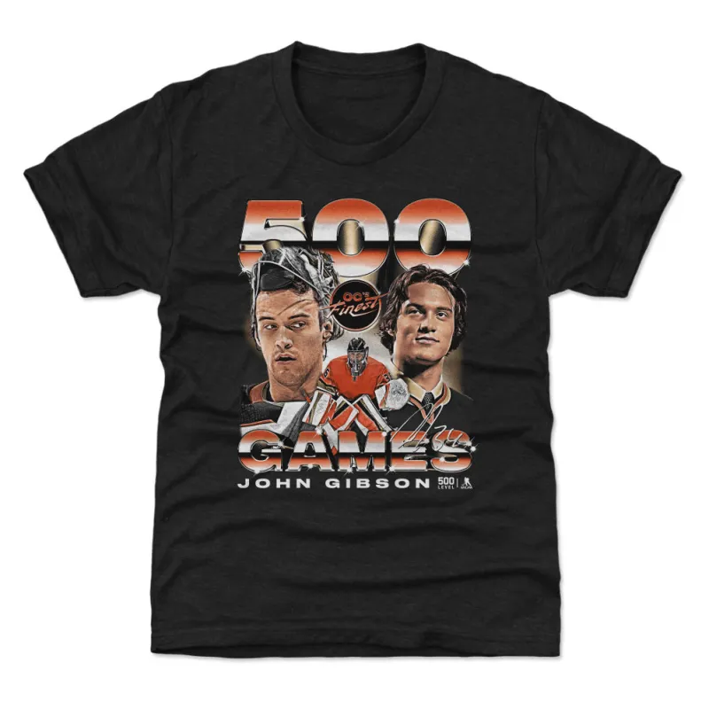 John Gibson Anaheim 500th Game Vintage WHT sold by 500 Level
