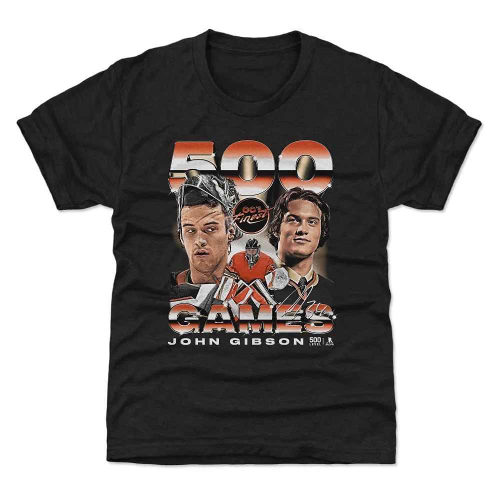 John Gibson Anaheim 500th Game Vintage WHT sold by 500 Level