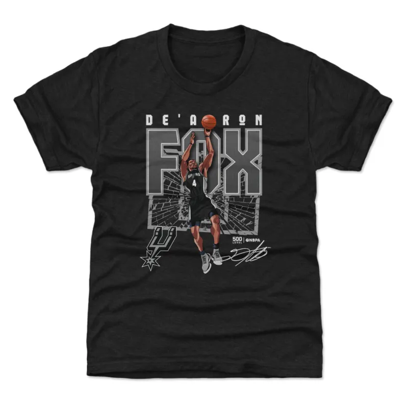 De'Aaron Fox San Antonio Spurs Shattered WHT sold by 500 Level
