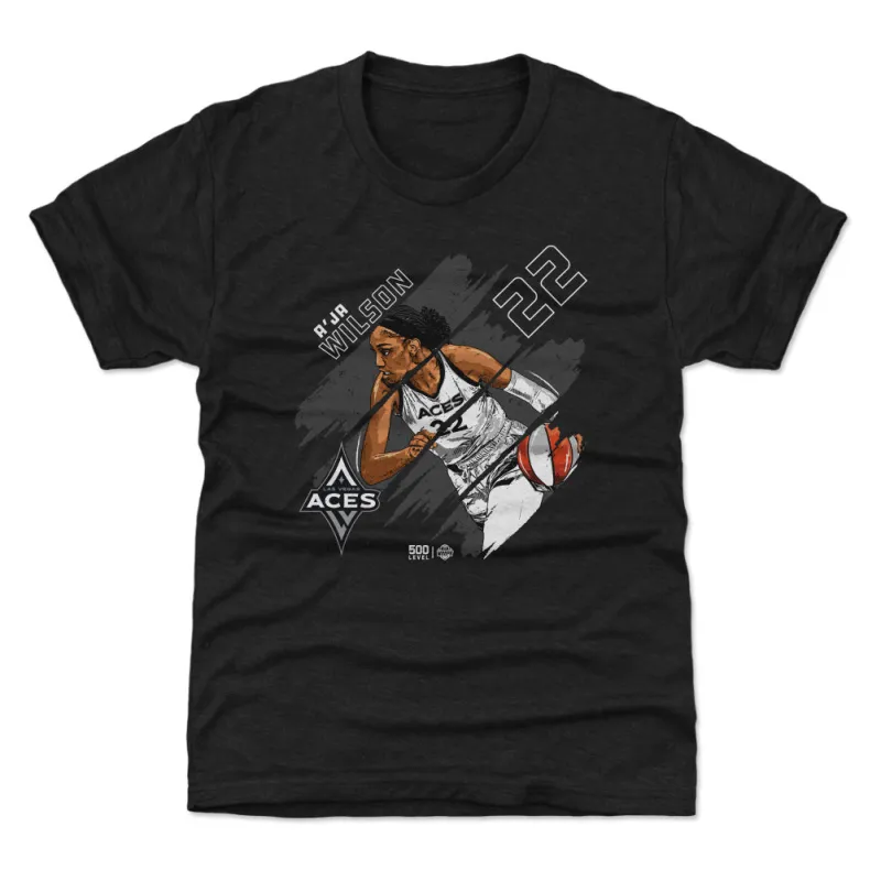 A'ja Wilson Las Vegas Aces Stripes WHT made by 500 Level