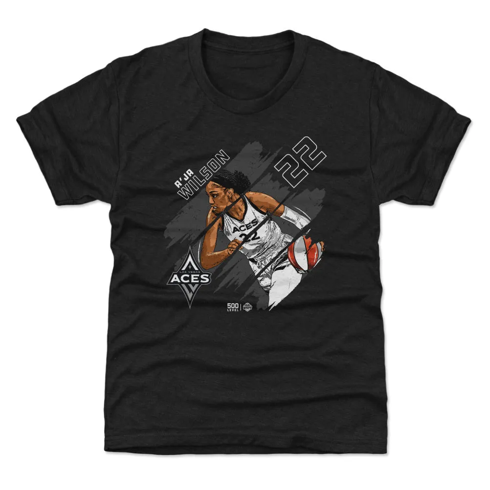 A'ja Wilson Las Vegas Aces Stripes WHT sold by 500 Level