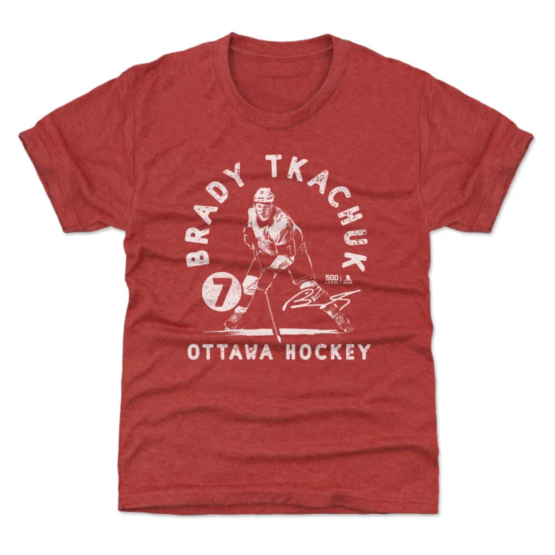 Brady Tkachuk Ottawa Stamp WHT sold by 500 Level