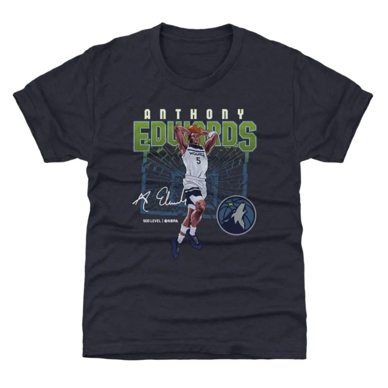 Anthony Edwards Minnesota Timberwolves Shattered WHT sold by 500 Level