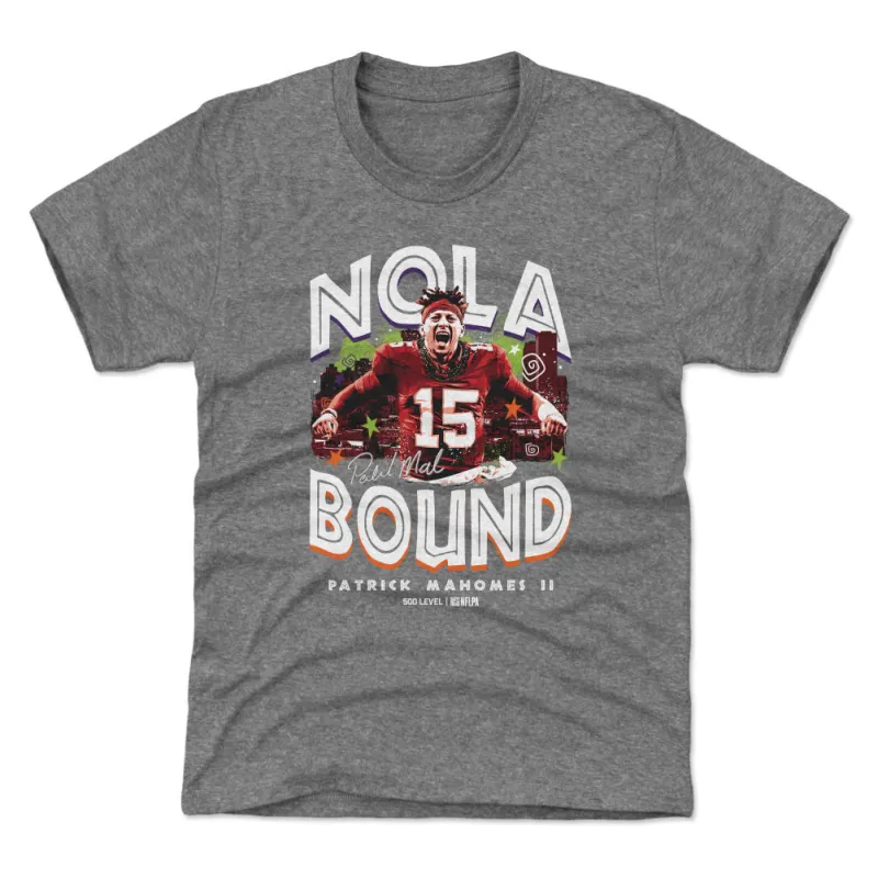 Patrick Mahomes Kansas City NOLA Bound WHT sold by 500 Level
