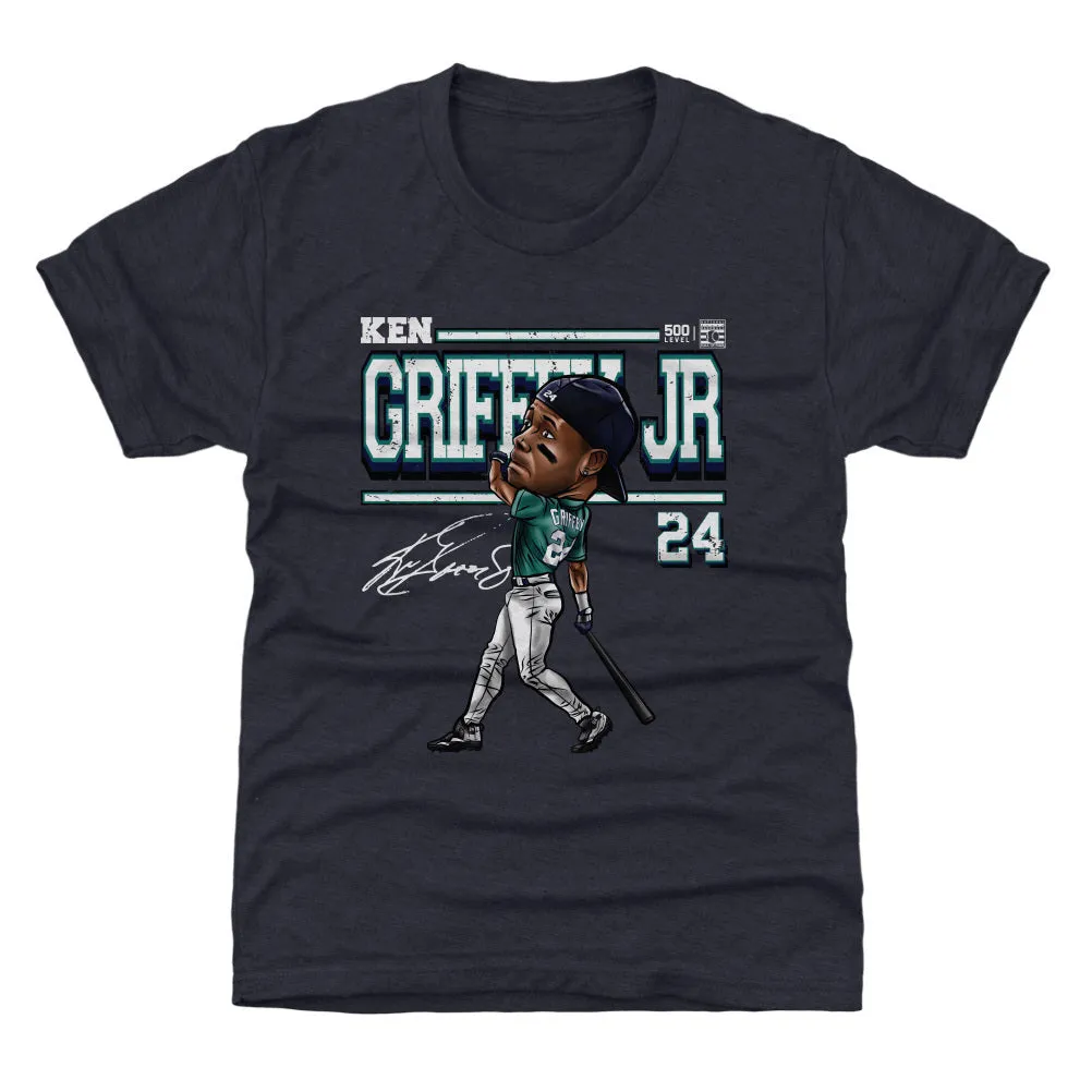 Ken Griffey Jr. Seattle Derby Cartoon WHT sold by 500 Level