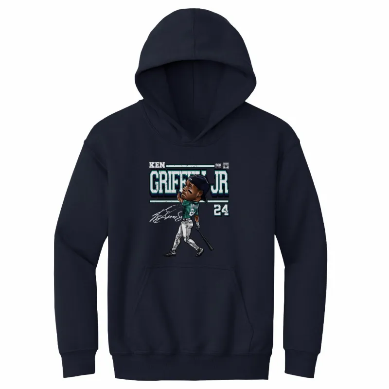 Ken Griffey Jr. Seattle Derby Cartoon WHT sold by 500 Level