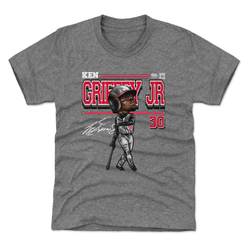 Ken Griffey Jr. Cincinnati Cartoon WHT sold by 500 Level